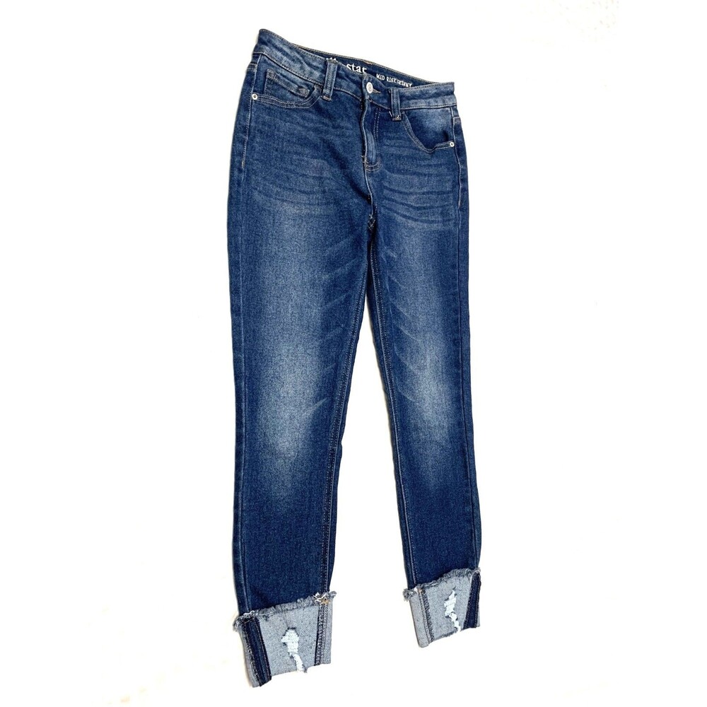 VANILLA STAR WOMENS MID RISE SKINNY JEANS SIZE 5